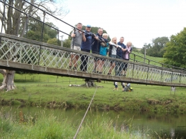 Wharfedale to Linton - This bridge can certainly swing